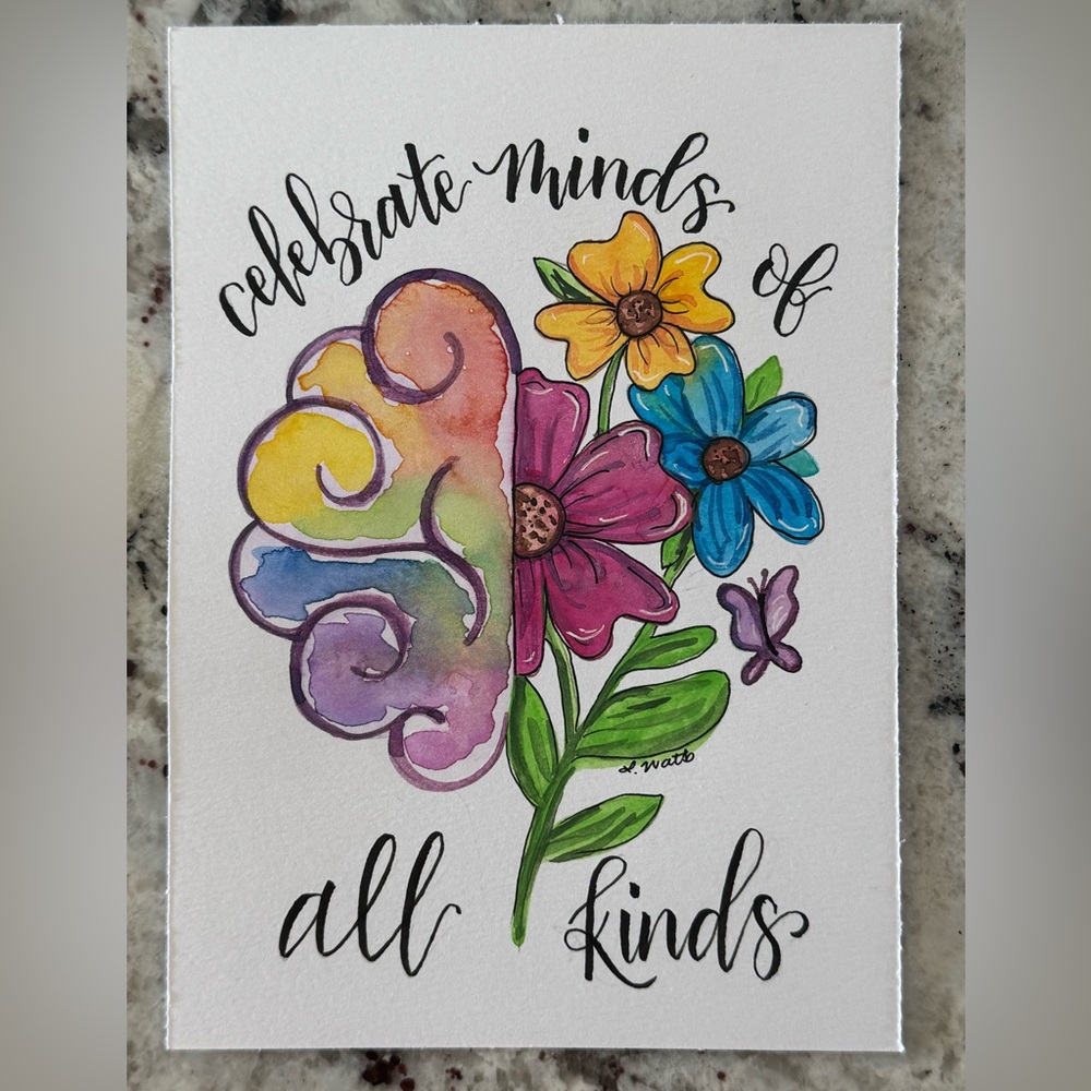 (4"x6") ASD Celebrate Minds Watercolor Print